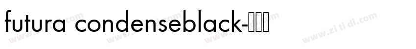 futura condenseblack字体转换